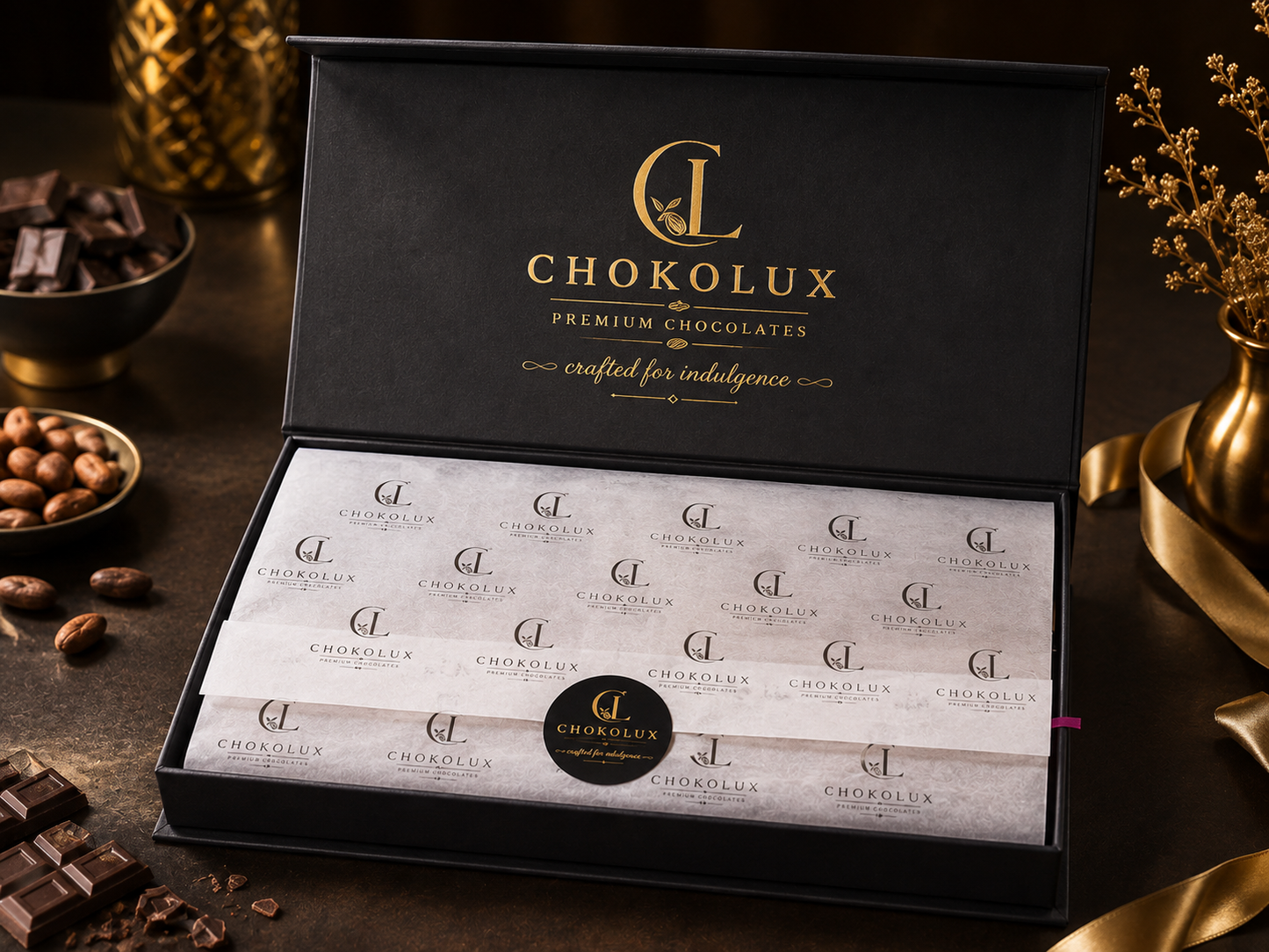 ChokoLux Artisan Chocolate Bars Gift Box