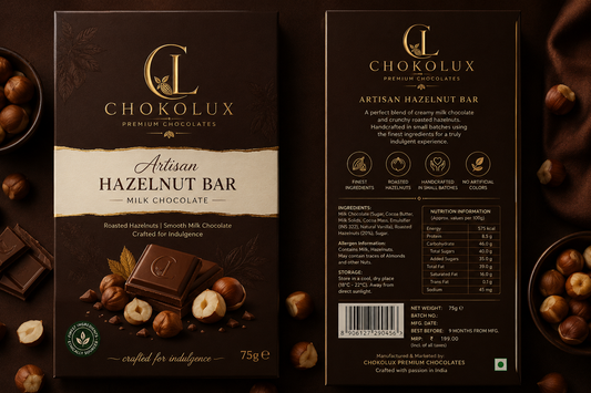 ChokoLux Artisan Hazelnut Bar – 70g